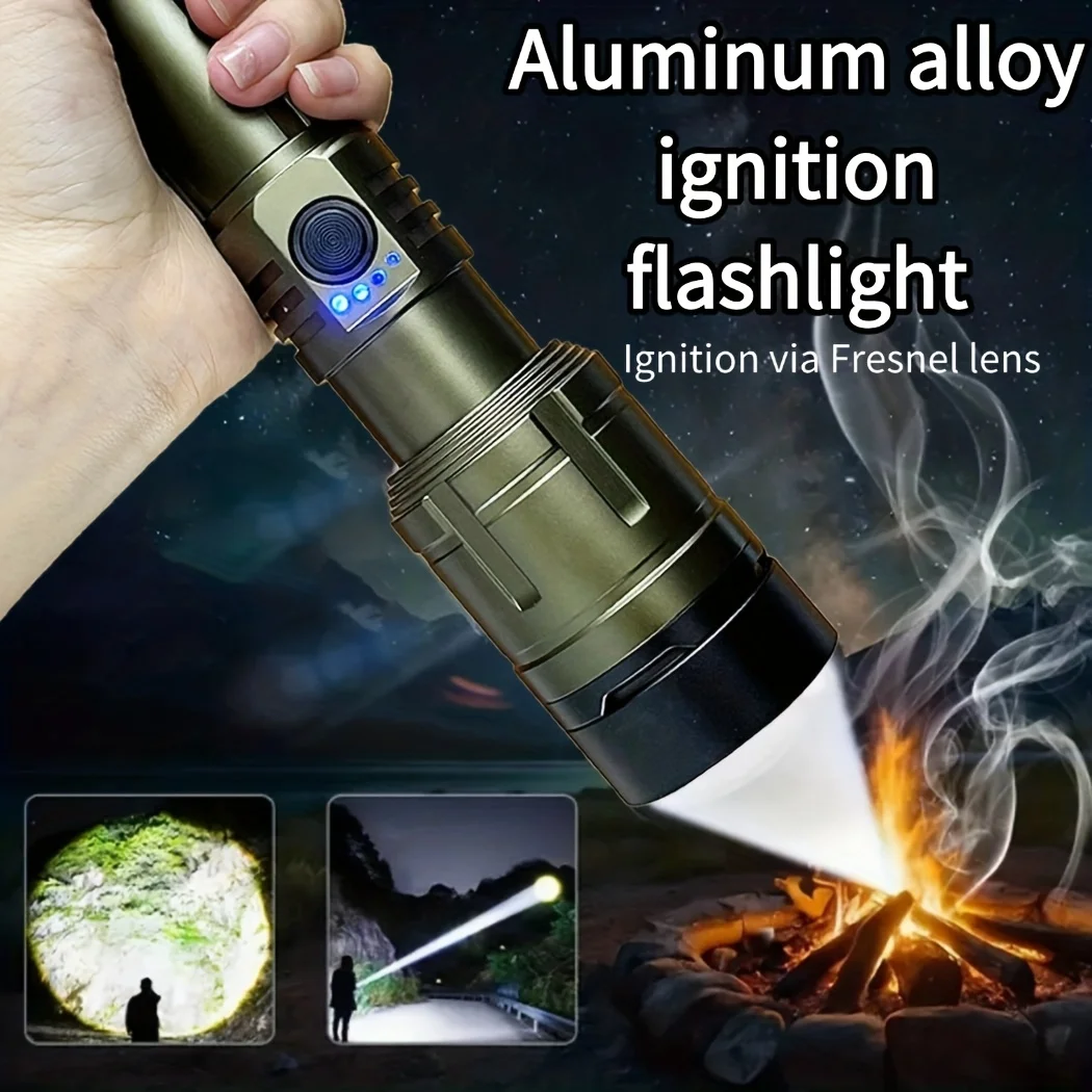 Outdoor Adventure Inc - Powerful Flashlight Concentrating Ignition Flashlights Waterproof