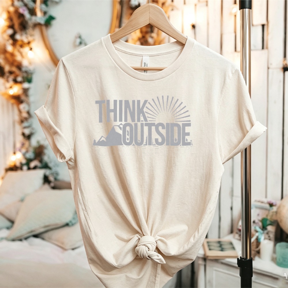 Outdoor Adventure Quotes - Think Outside Sun Mountain Graphic T-Shirt