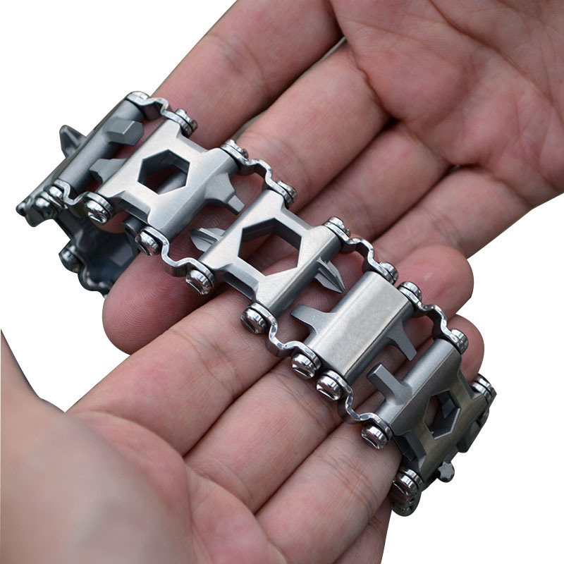Outdoor Adventure Watches - 29-in-1 Stainless Steel Multi-function Tool Bracelet