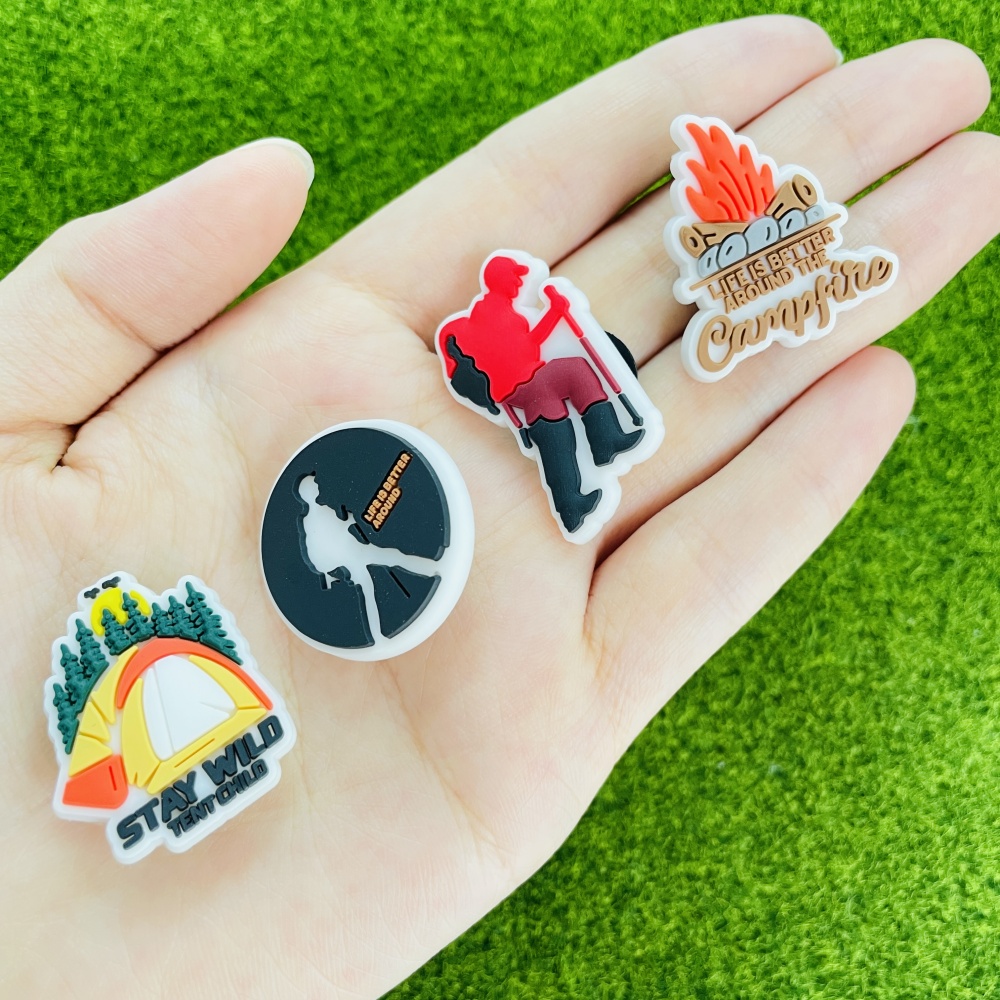 16Pcs Camping Shoe Charms, Out - Outdoor Adventure Birthday Party 评论和价格