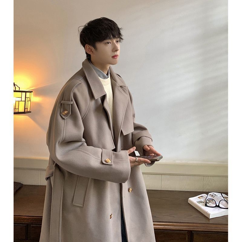 Trench Long Coat Mens Fleece-L - Outdoor Adventure And Travel 评论和价格