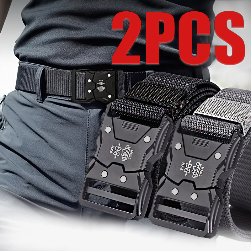 2pcs Fashion Men's Canvas Belt - Outdoor Youth Adventure 评论和价格