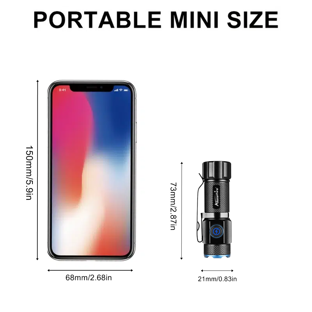 6500K Mini Flashlight High Bri - Outdoor Adventure Inc 评论和价格