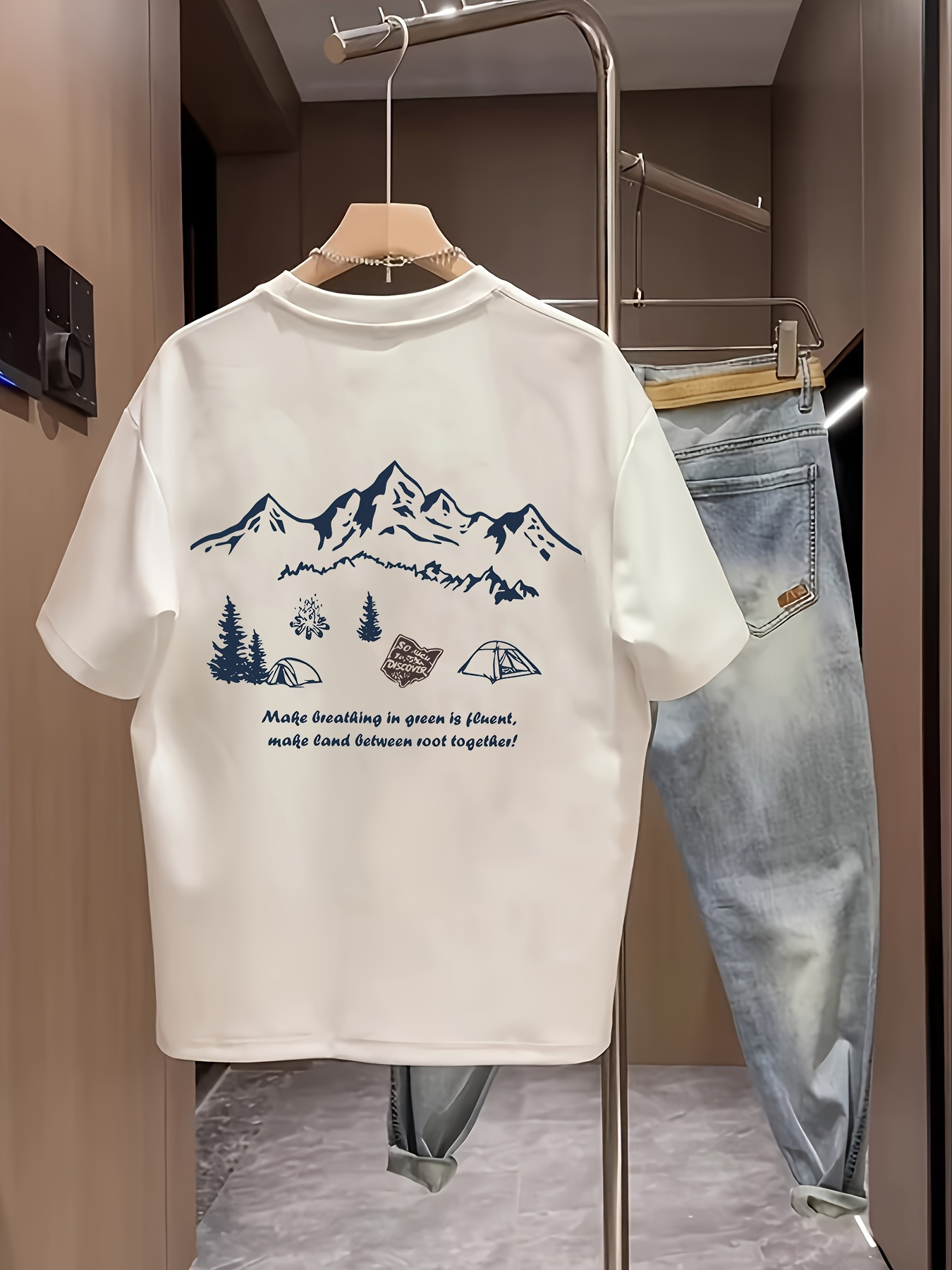 Men's 100% Cotton Casual Short - Outdoor Adventure Quotes 评论和价格
