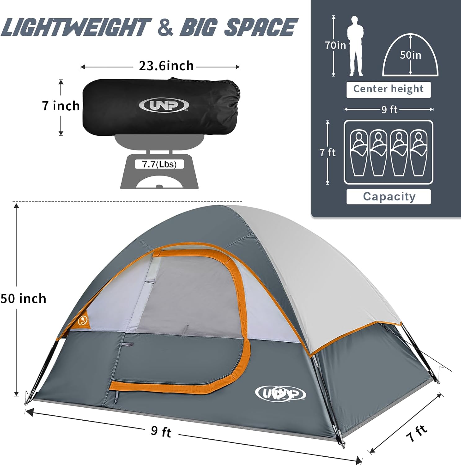 2-4 Person Waterproof Windproo - Outdoor Adventure Dome Shelter 评论和价格