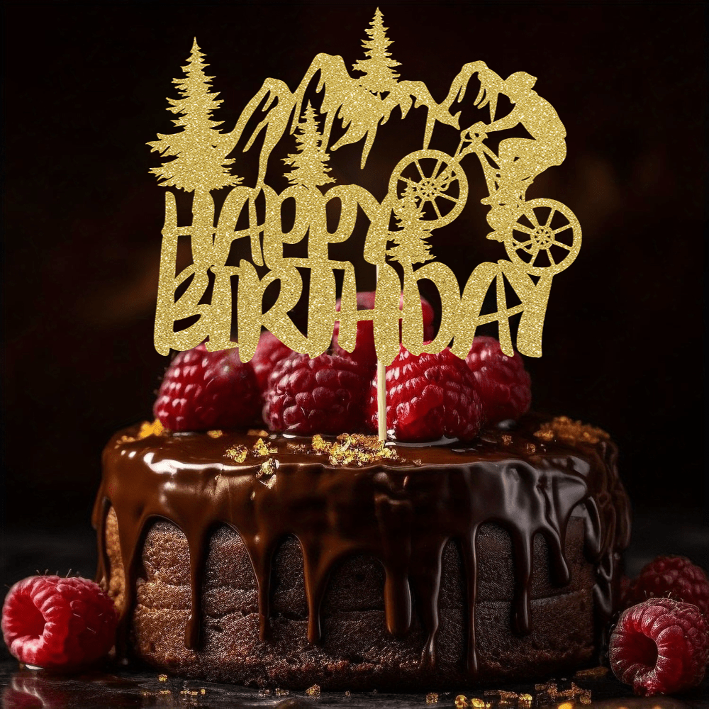 1pc Golden Glittering Retireme - Outdoor Adventure Birthday Party 评论和价格